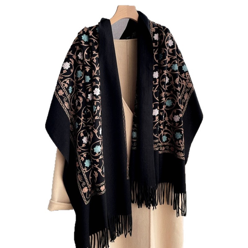 Cashmere Pashmina Wrap - 2025 Nuovo Ricamo Sciarpa di Cachemire